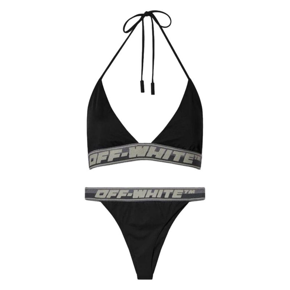 Off White Womens/Ladies Logo Bikini / Black